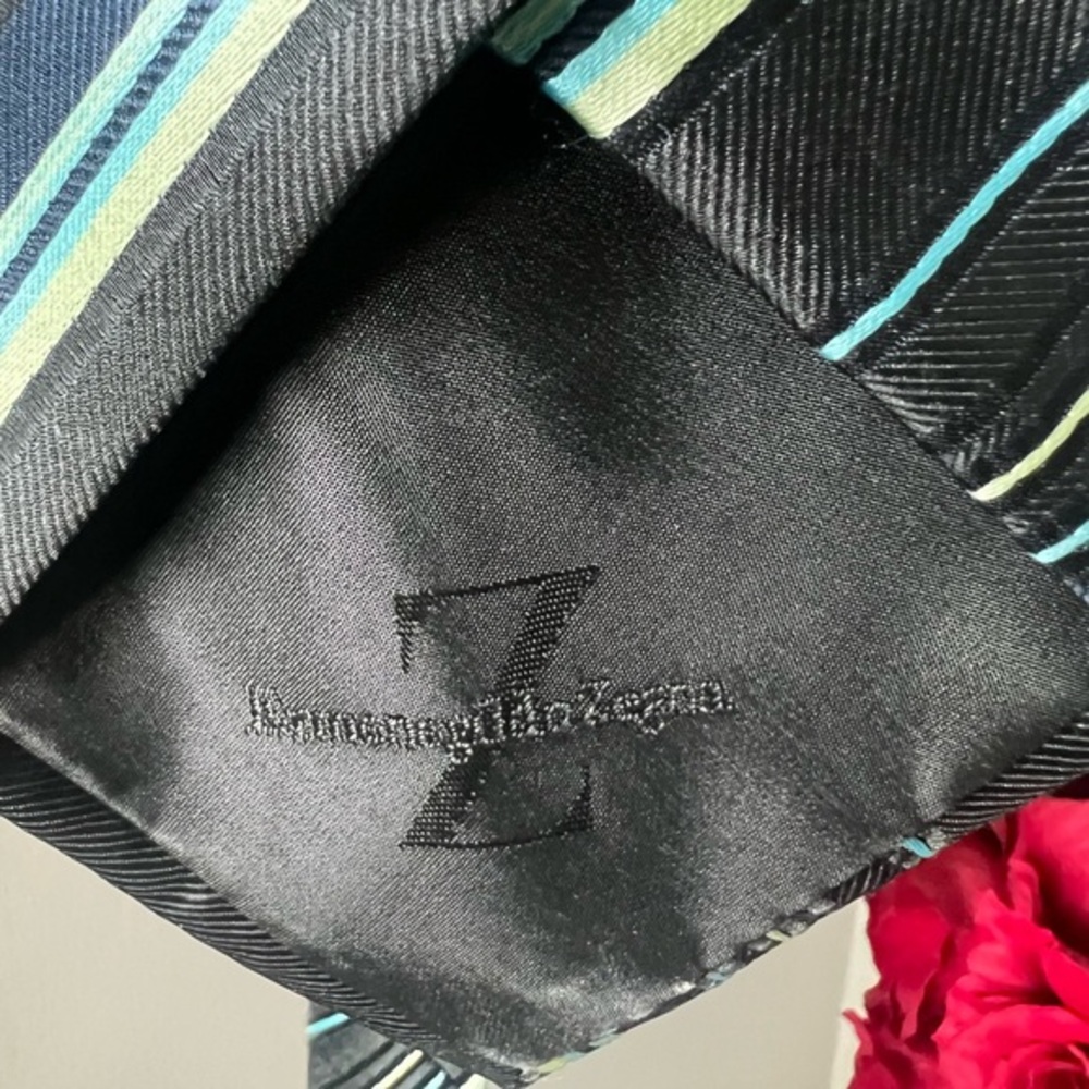 Ermenegildo Zegna mens silk tie NWOT - Picture 4 of 8
